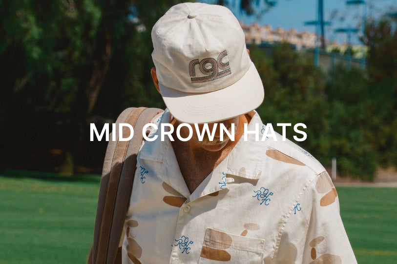 Mid crown sales baseball caps