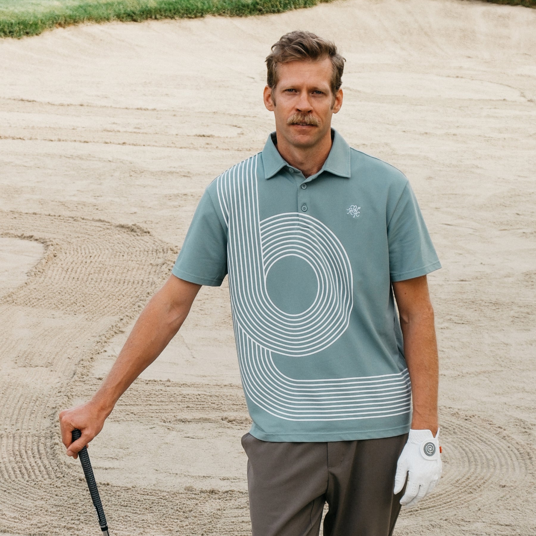 Rake SS Mix Polo (Sage)