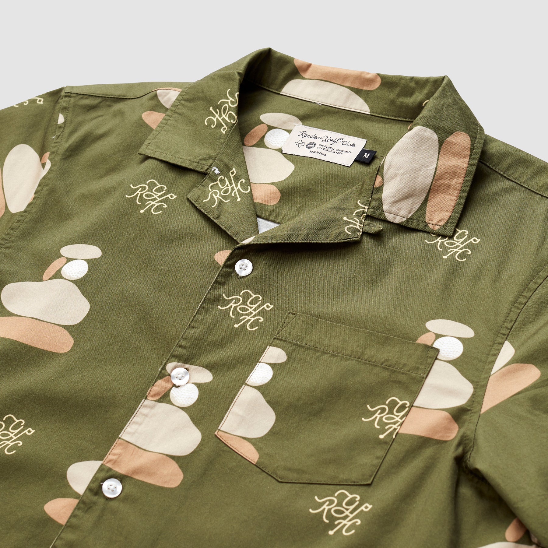 Monogram Cairn Camp Shirt (Moss)