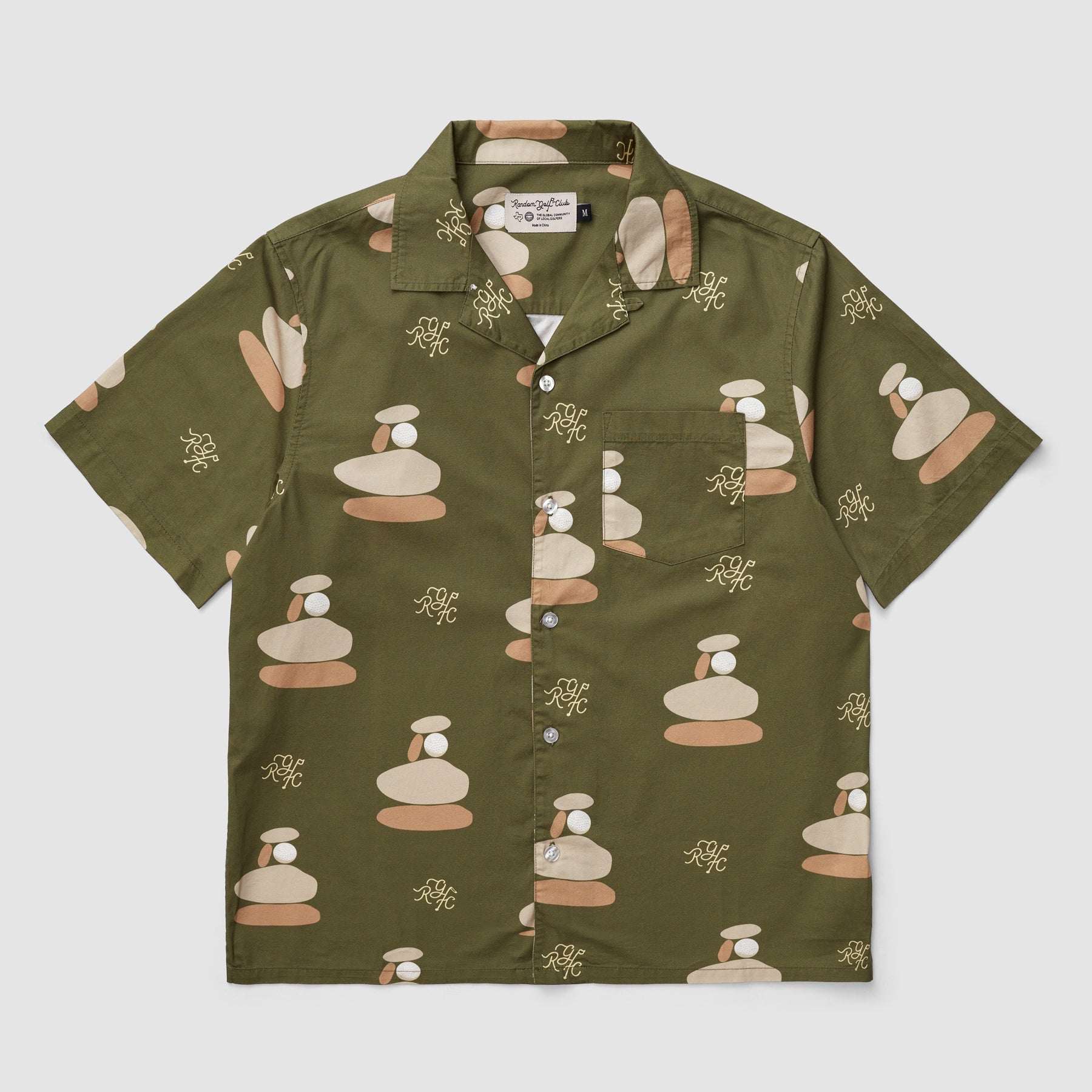 Monogramm Cairn Camp Shirt (Moos)