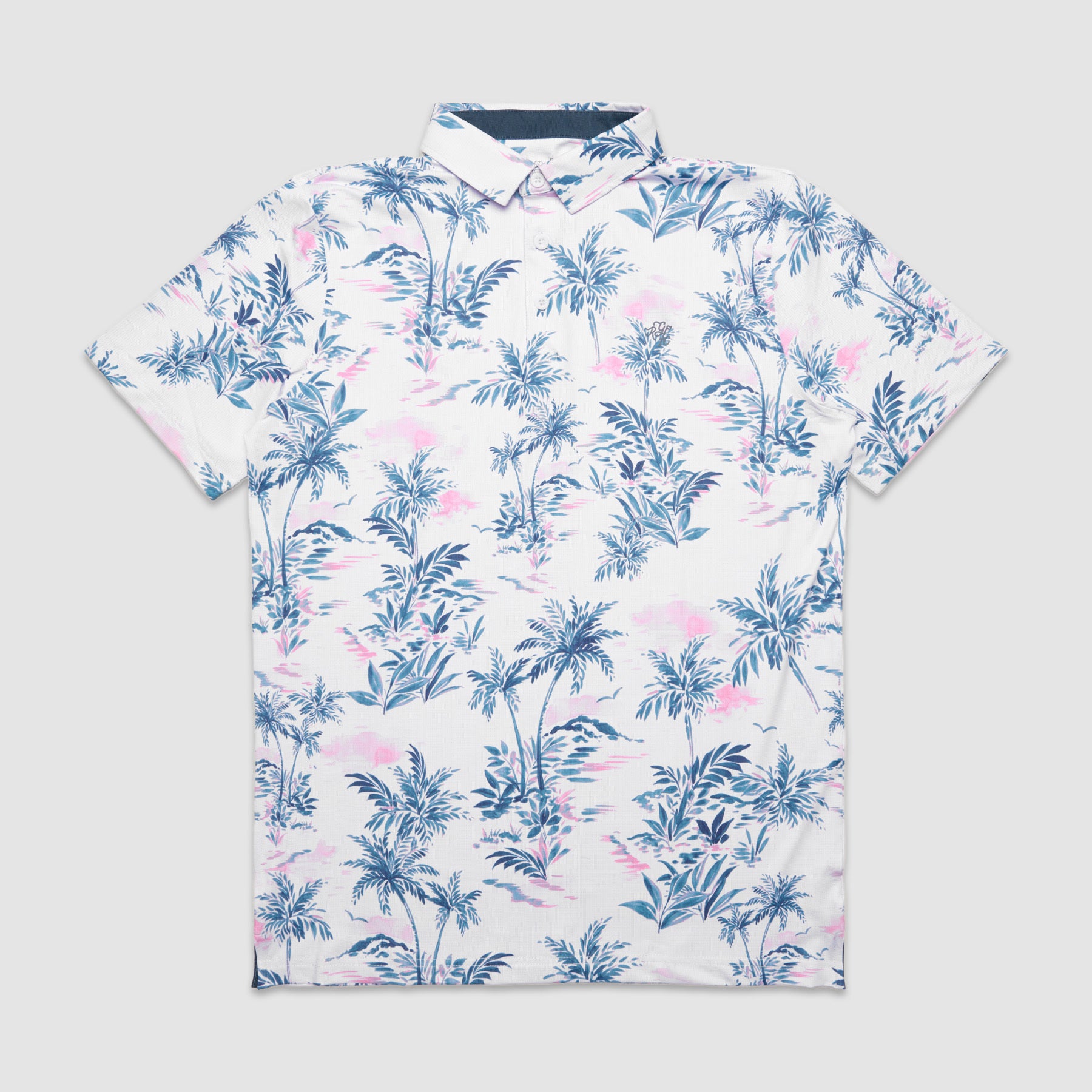 Palms Tech Polo (Whisper White Floral)