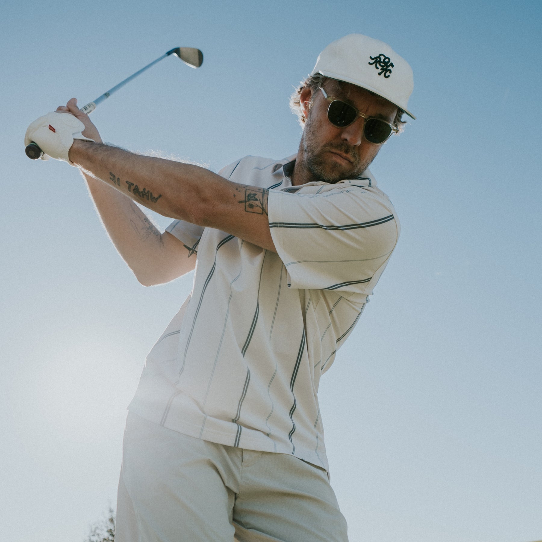 Riviera Striped Polo (Whisper White)