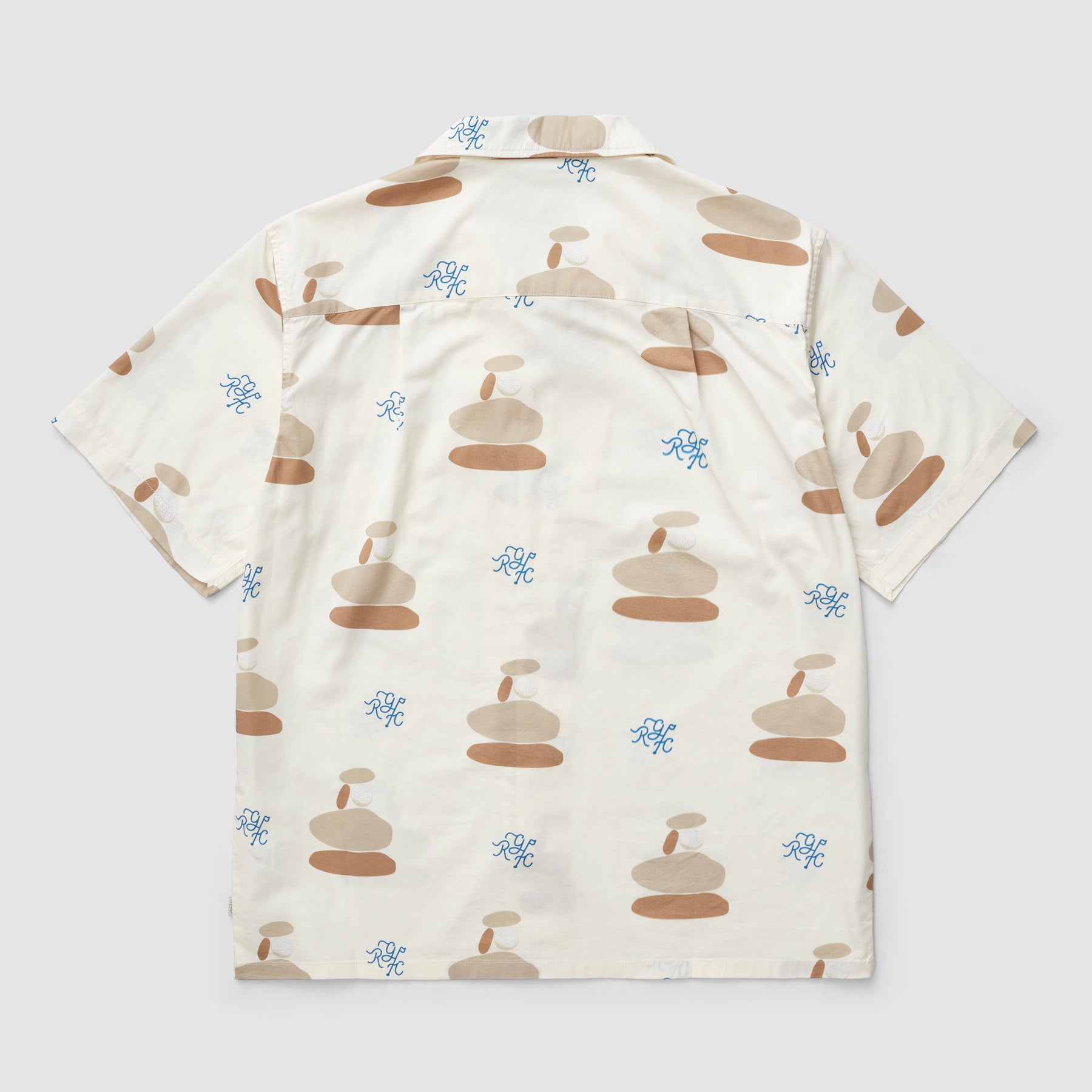 Monogram Cairn Camp Shirt (Eggshell)