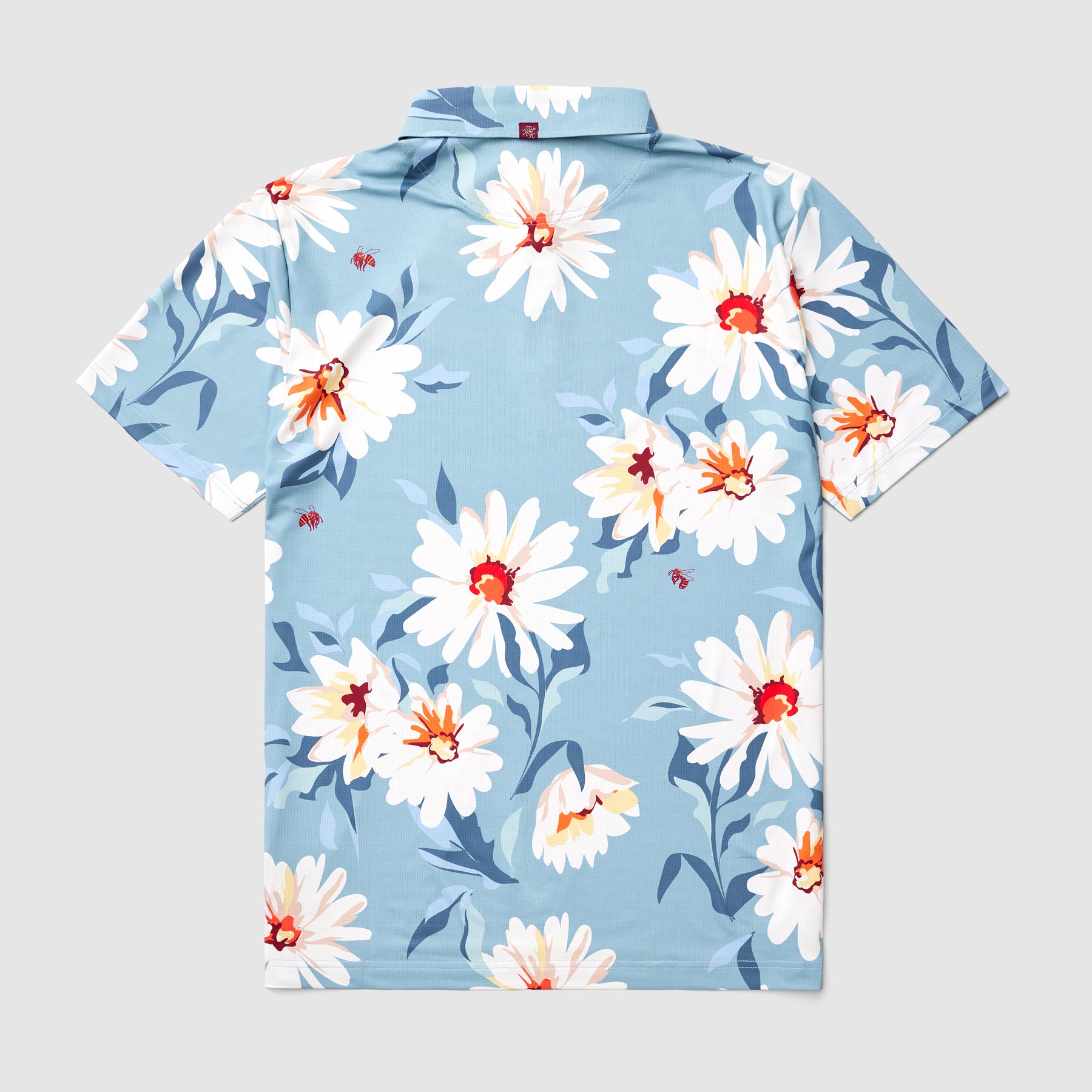 Printed Tech Polo (Blue Floral)