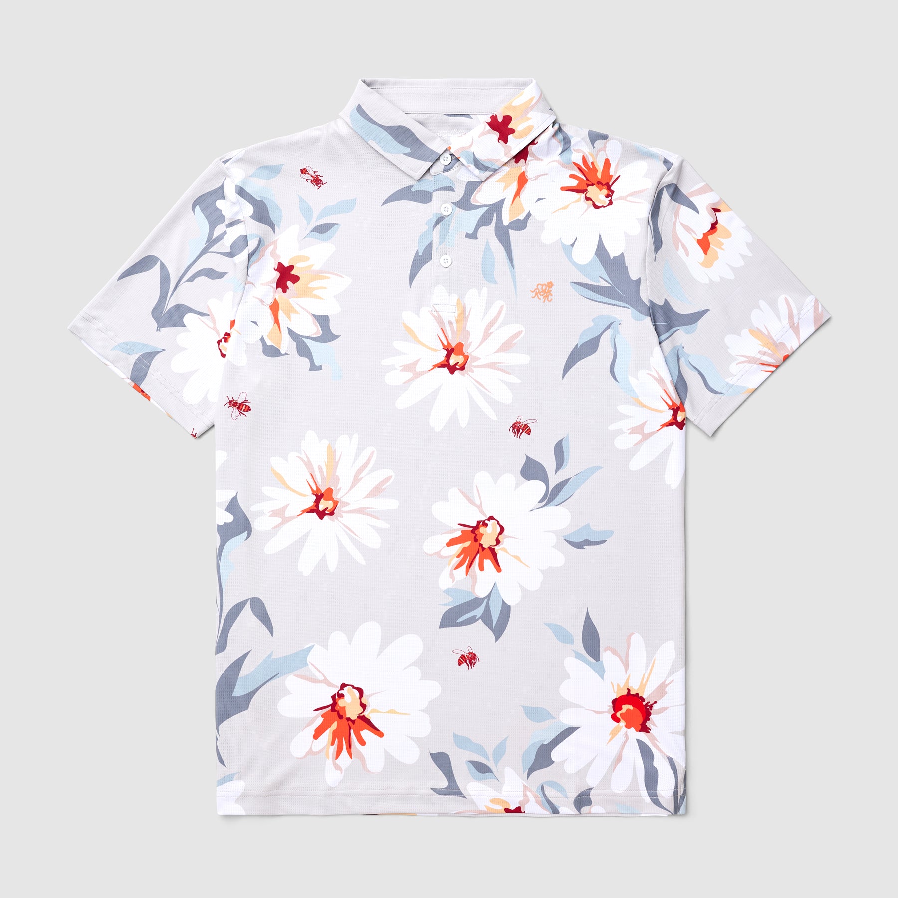 Printed Tech Polo (Natural Floral)