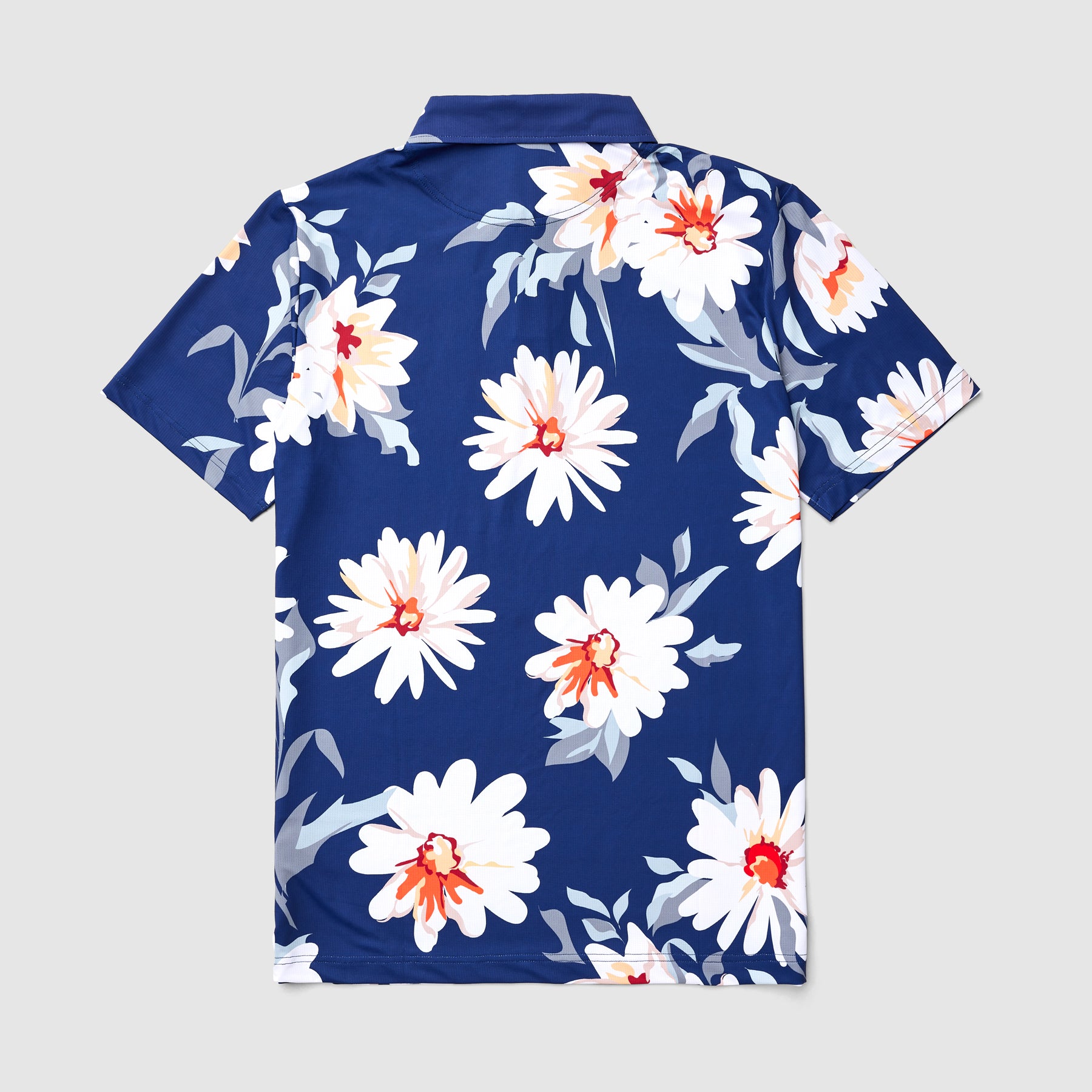 Printed Tech Polo (Navy Floral)