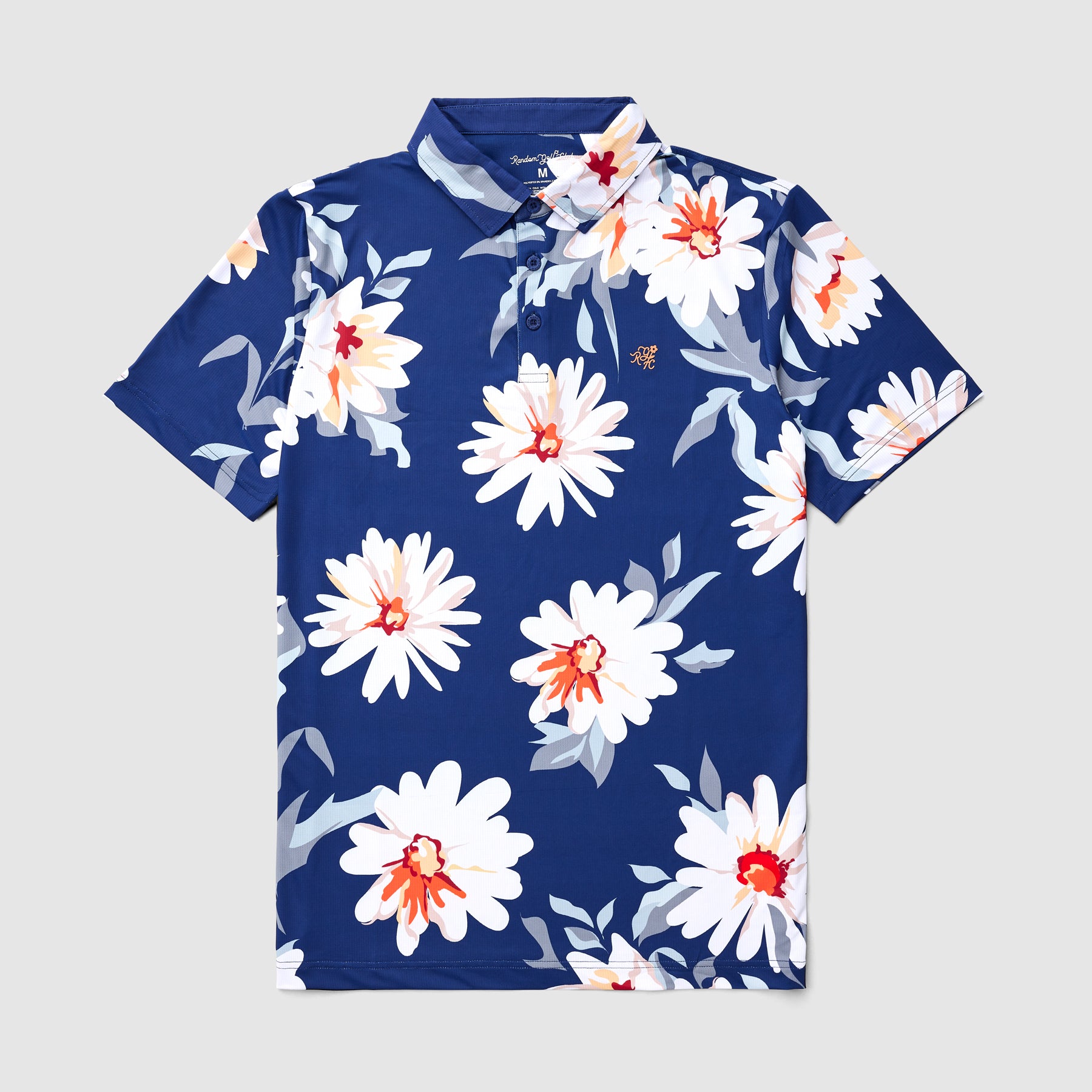 Printed Tech Polo (Navy Floral)